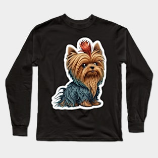 Cute Yorkshire Terrier being sassy Long Sleeve T-Shirt